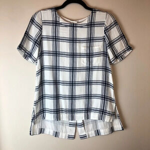 Madewell | Plaid Industry Buttonback Top XXS